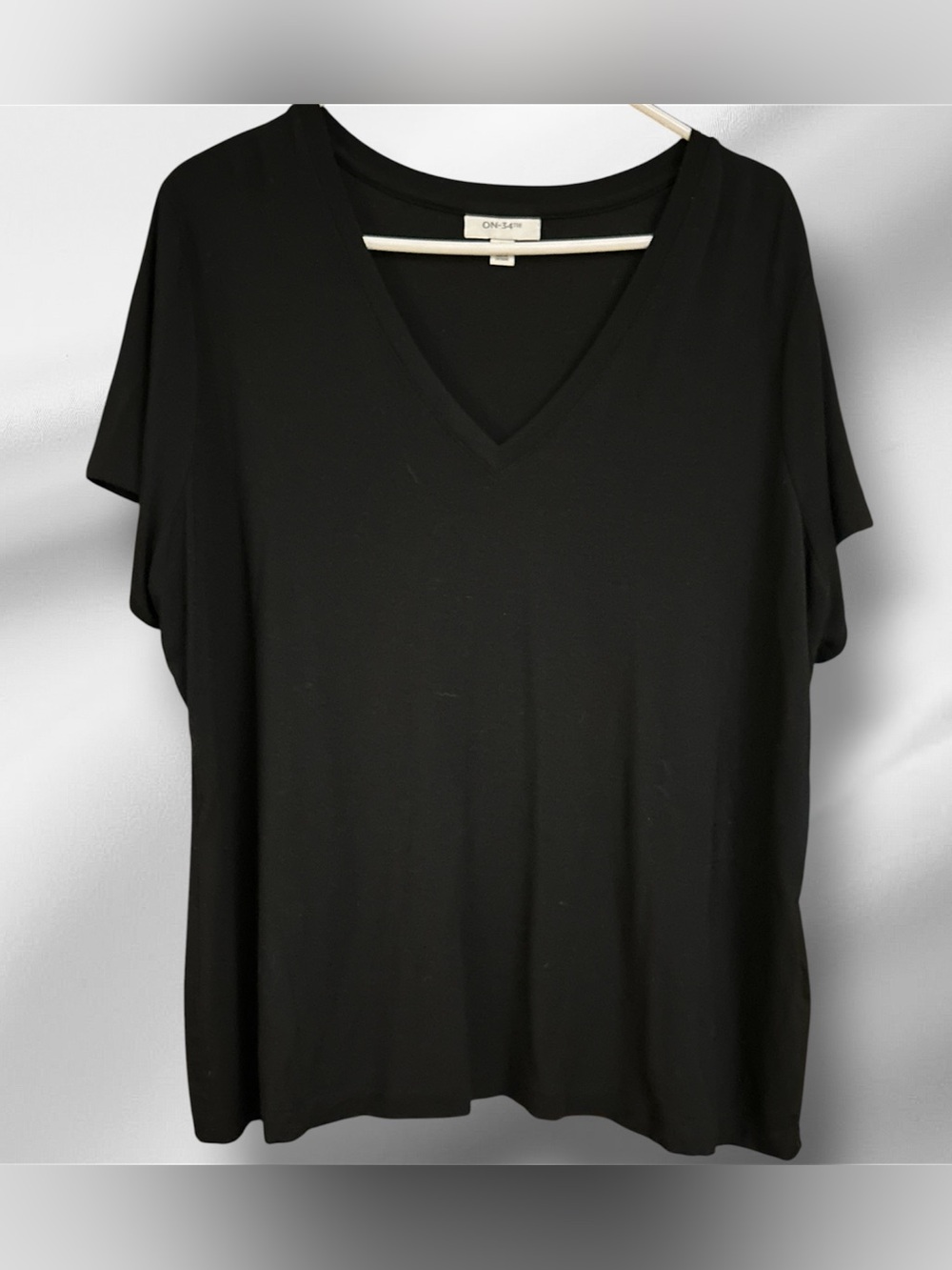 On 34th Classic Black V-Neck Tee EUC
SIZE 1X - Picture 2 of 7
